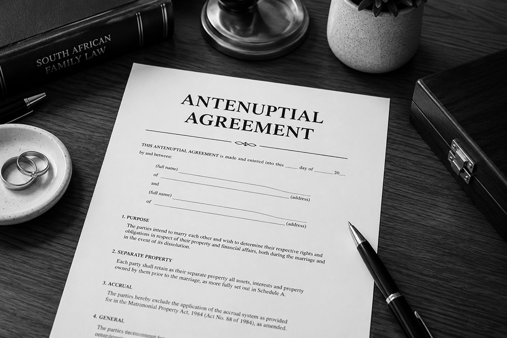 Pre-Drafted Antenuptial Contracts in South Africa What You Need to Know